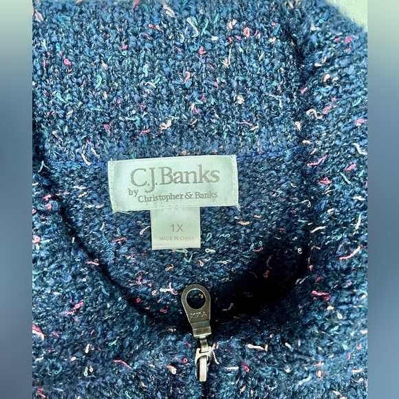 Vintage women’s CJ Banks Confetti sweater vest,  1X - Picture 11 of 15